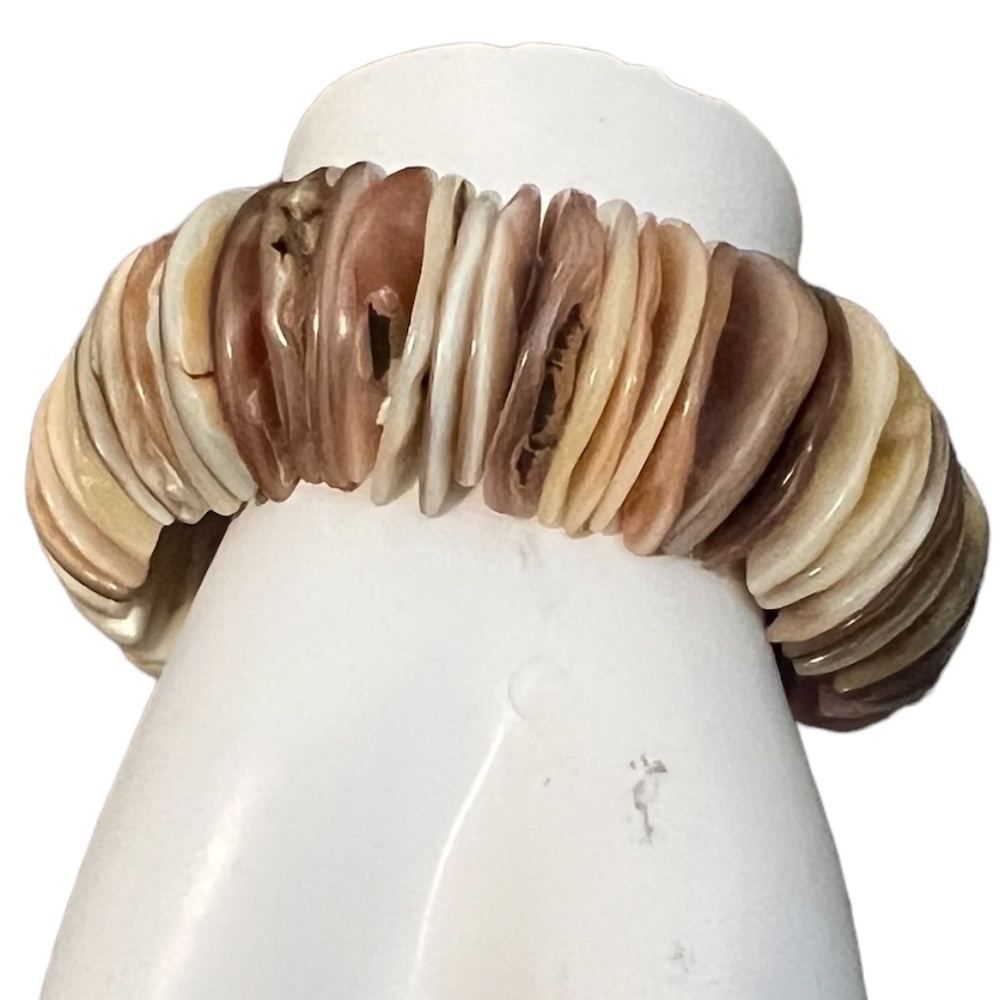 Elasticized Shell Bracelet Women's Elastic Stretc… - image 5